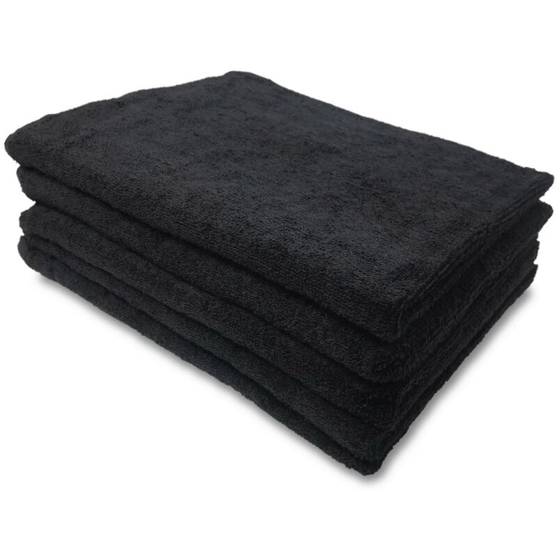 foto del prodotto tex family set 5 asciugamani salvietta spugna nero beauty parrucchiera cm. 50x100