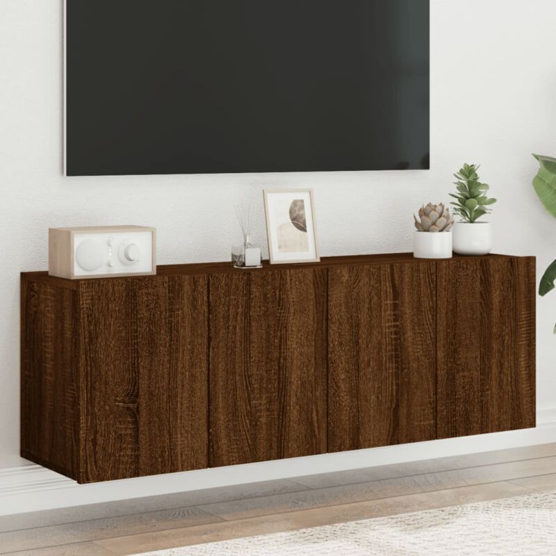 foto del prodotto vidaxl mobili tv a parete 2pz rovere marrone 60x30x41 cm