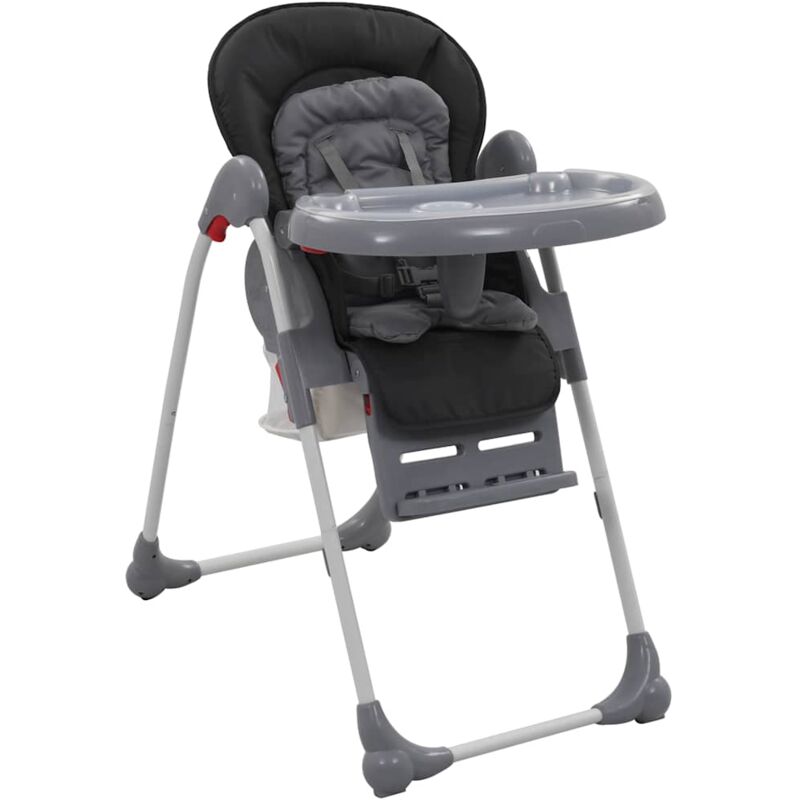 foto del prodotto vidaxl seggiolone pappa per bambini grigio