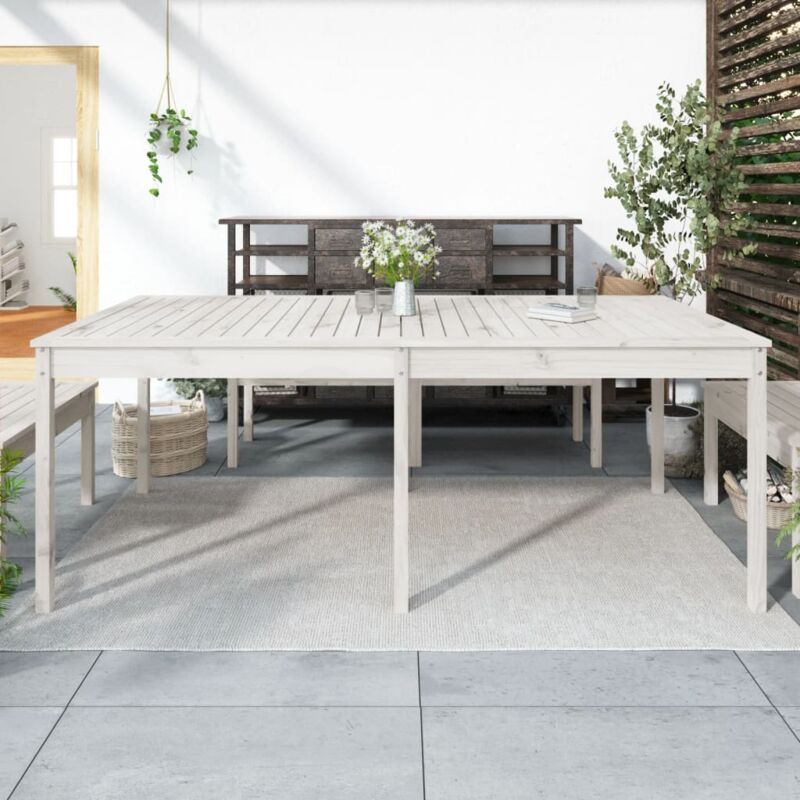 foto del prodotto furniture limited tavolo da giardino bianco 203,5x100x76cm