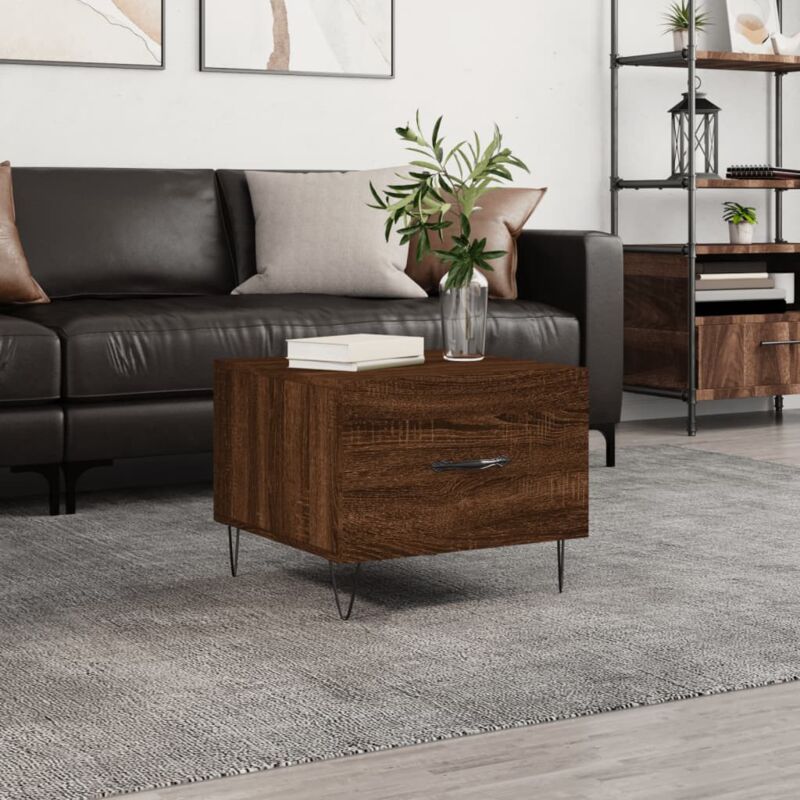 foto del prodotto vidaxl tavolino da salotto rovere marrone 50x50x40cm legno multistrato