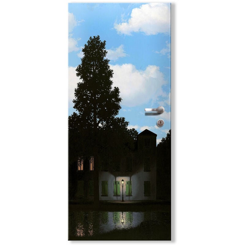 foto del prodotto rivestimento adesivo per porte interne magritte impero luci misura 75x215 cm