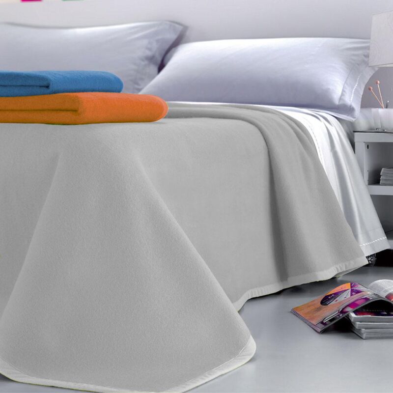 foto del prodotto giordanoshop coperta misto lana matrimoniale 350gr cober jenny grigio