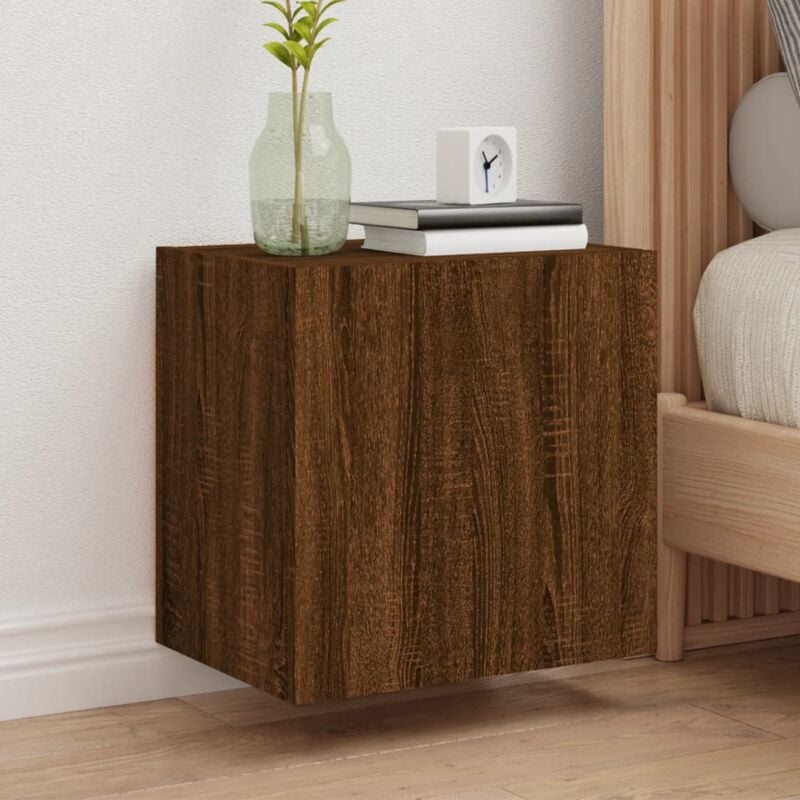 foto del prodotto vidaxl mobili tv muro 2pz rovere marrone 40,5x30x40 legno multistrato