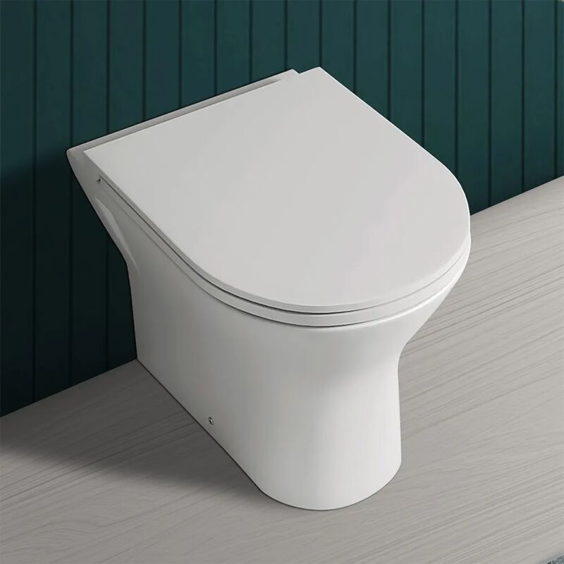 foto del prodotto water filomuro serie feeling senza brida in ceramica bianco matt