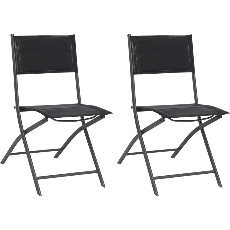 foto del prodotto furniture limited sedie da giardino pieghevoli 2 pz in acciaio