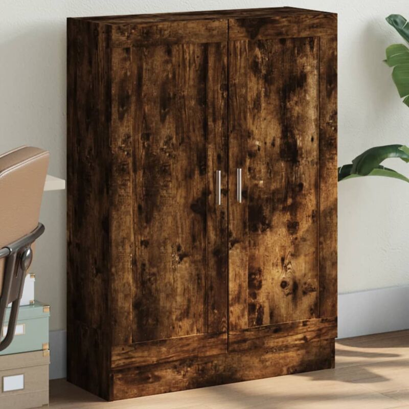 foto del prodotto vidaxl libreria rovere fumo 82,5x30,5x115 cm in legno multistrato