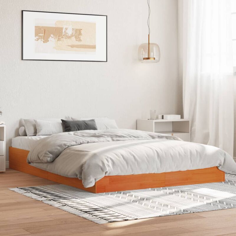 foto del prodotto vidaxl giroletto senza materasso marrone cera 120x200 cm legno di pino