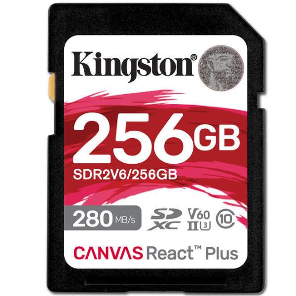 immagine 0 del prodotto kingston technology 256gb canvas react plus sdxc uhs ii 280r 150w u3 v60 for full hd 4k