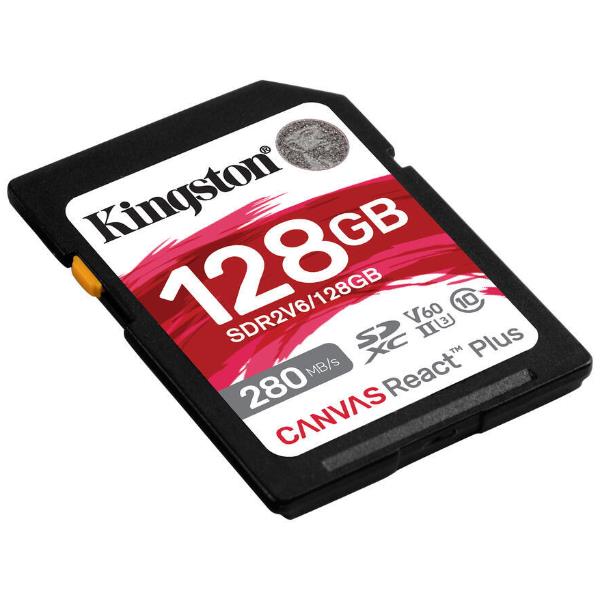immagine 0 del prodotto kingston technology 128gb canvas react plus sdxc uhs ii 280r 100w u3 v60 for full hd 4k