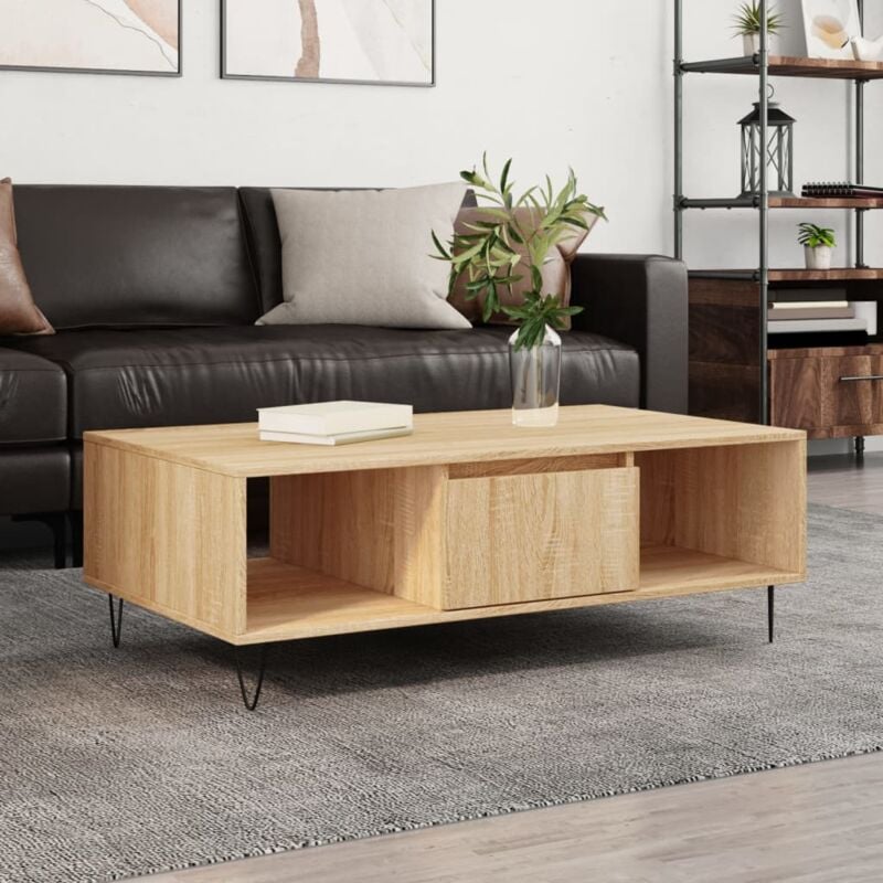 foto del prodotto vidaxl tavolino da salotto rovere sonoma 104x60x35cm legno multistrato