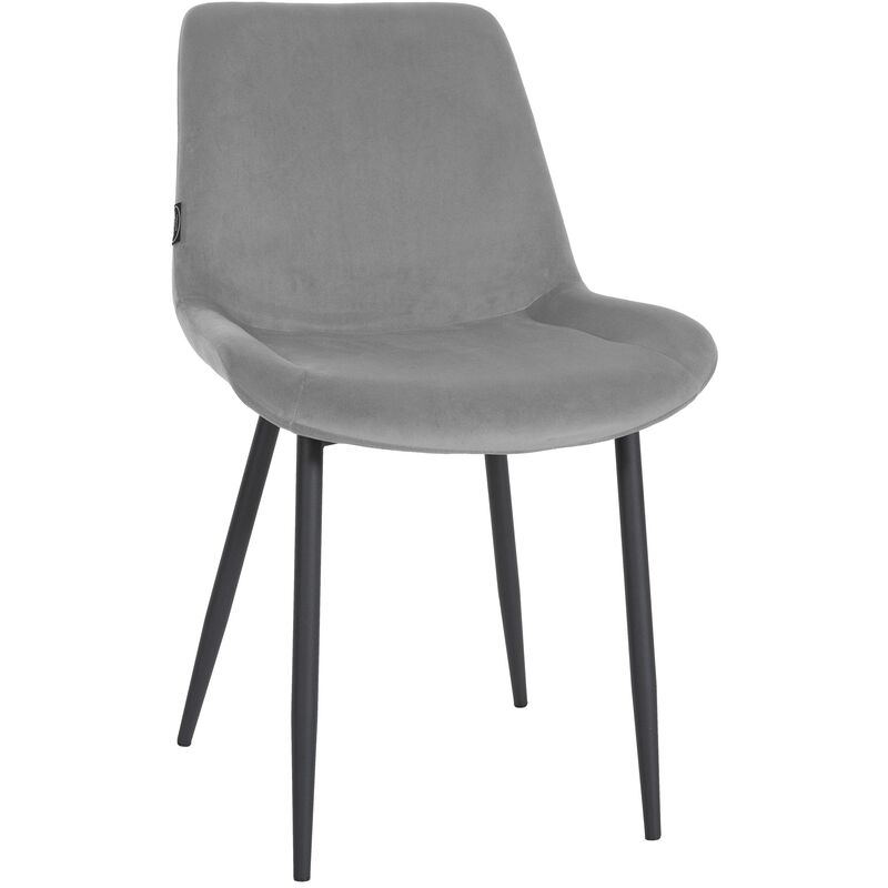 foto del prodotto sedia da pranzo victoria velvet cover grigio