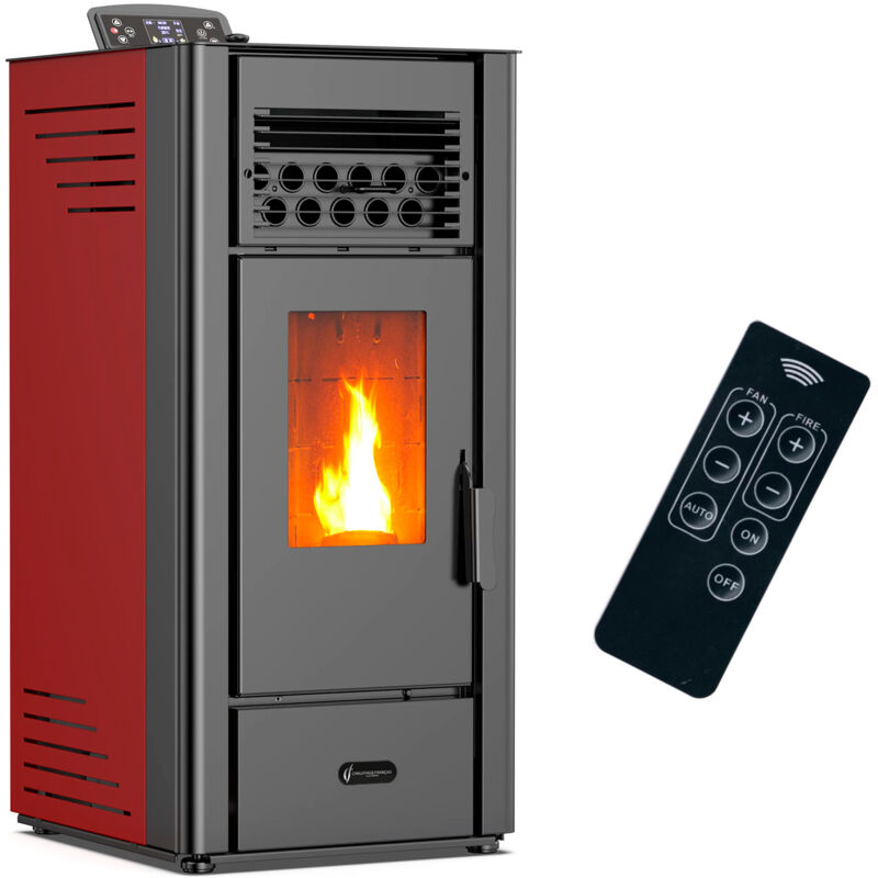 foto del prodotto stufa a pellet ad aria anita da 10 kw sannover bordeaux