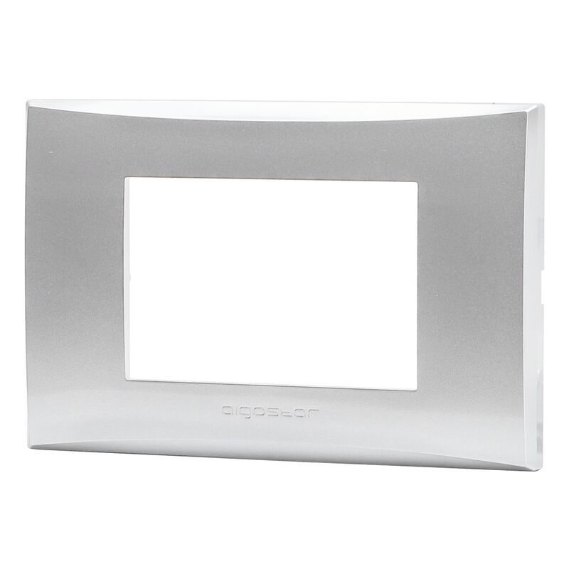 immagine 0 del prodotto aigostar placca 3 moduli 503 in plastica argento compatibile anche con vimar plana