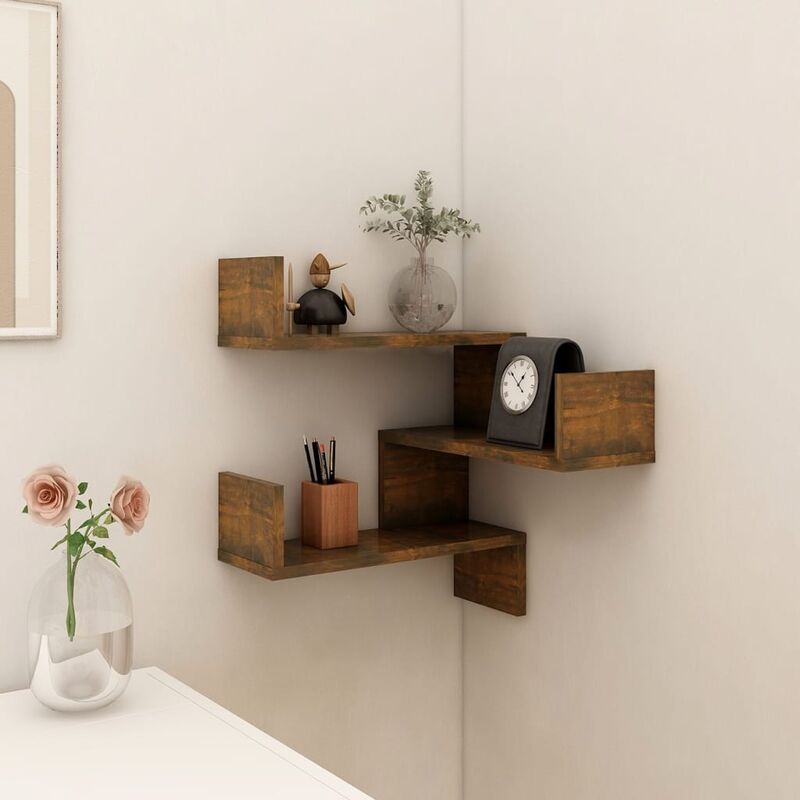 foto del prodotto furniture limited scaffale parete angolo rovere anticato