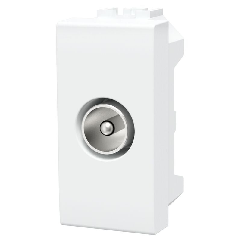 foto del prodotto presa tv maschio bianca compatibile anche con bticino livinglight