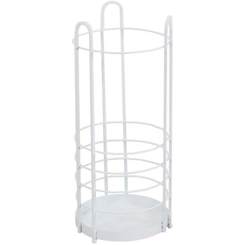 foto del prodotto vacchetti portaombrelli metallo bianco tondo cm 26xh60x26