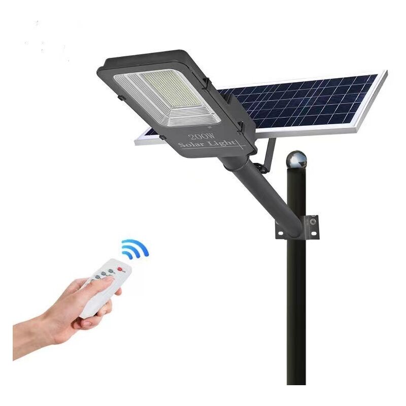 foto del prodotto solar farola 200w 3700 lumes pannello orientabile 6000k ion outdoor litio farola led solar jandei