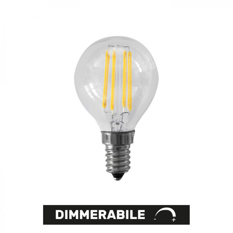 immagine 0 del prodotto alca power g45 6w 220v 550lm 4000k e14 lampada mini sfera a filamento dimmerabile a led