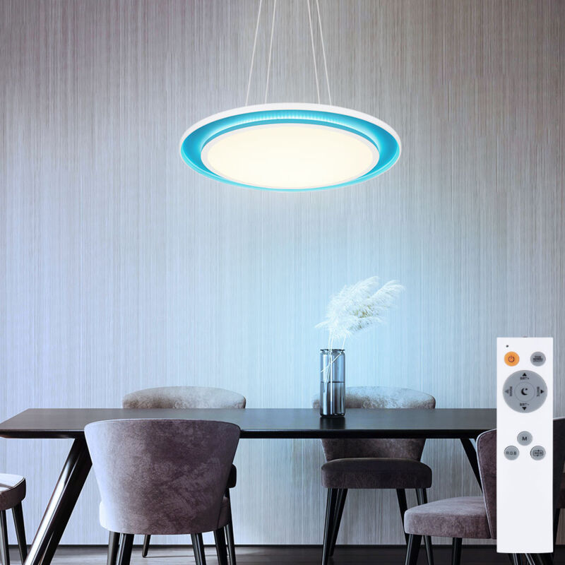 immagine 0 del prodotto globo lampada a sospensione dimmerabile con telecomando lampada da tavolo a led lampada a sospensione con luce diurna bianca, cambio colore rgb,
