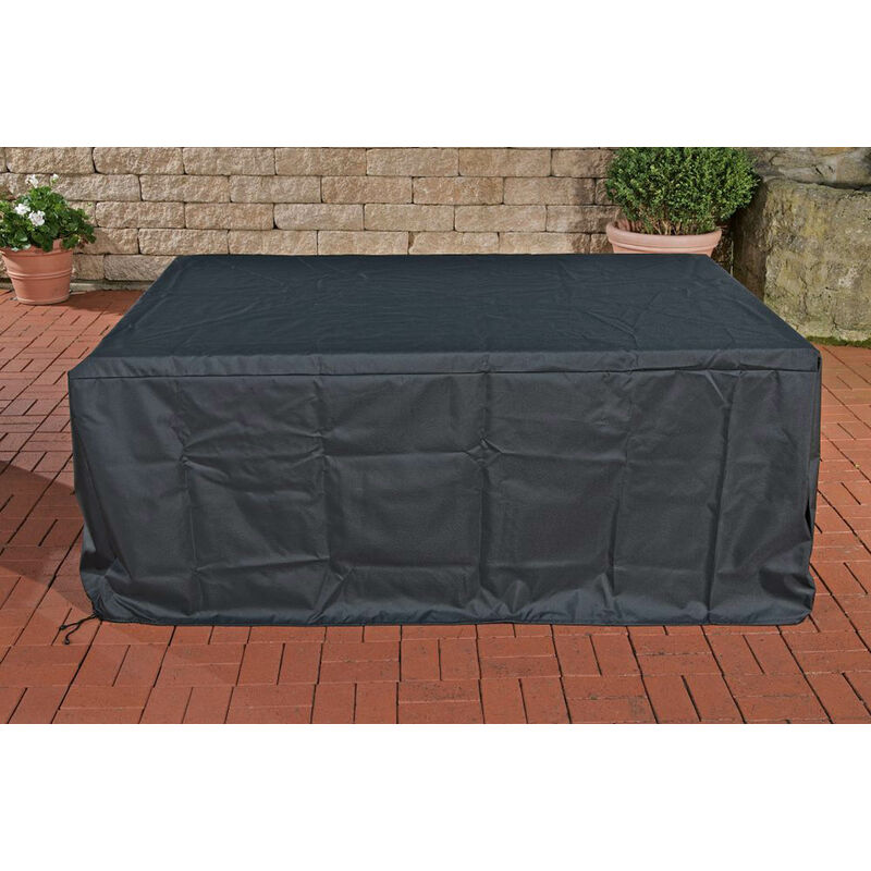 foto del prodotto clp copertura mobili da giardino 375x165x68 cm tessera nero