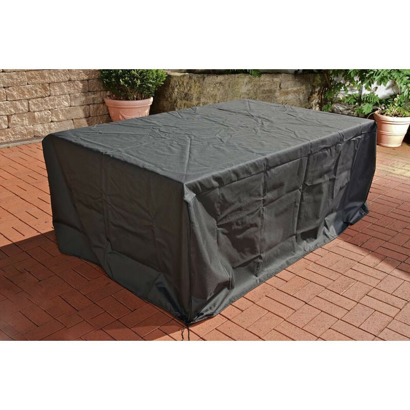 foto del prodotto clp copertura mobili da giardino 218x158x65 cm skara nero