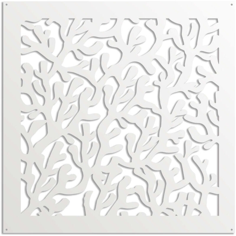 foto del prodotto koral pannello in pvc traforato parasole colore bianco misura 48x48 cm