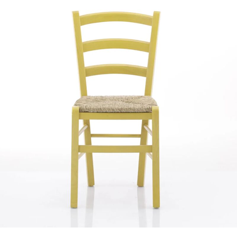 foto del prodotto sedia venezia con seduta in paglia anilina giallo 41x45x88 seduta 46