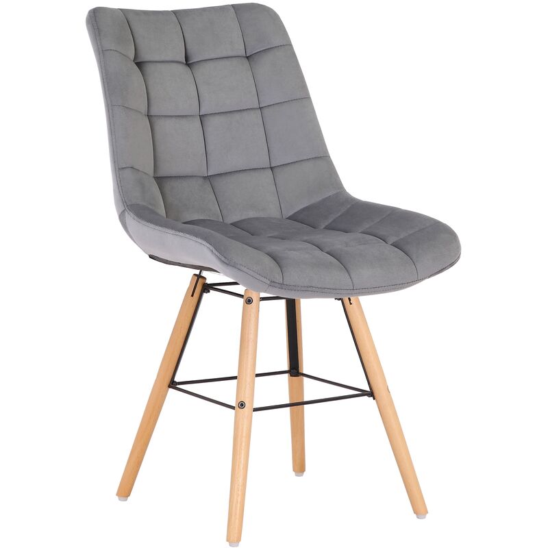 foto del prodotto sedia leni velvet grigio
