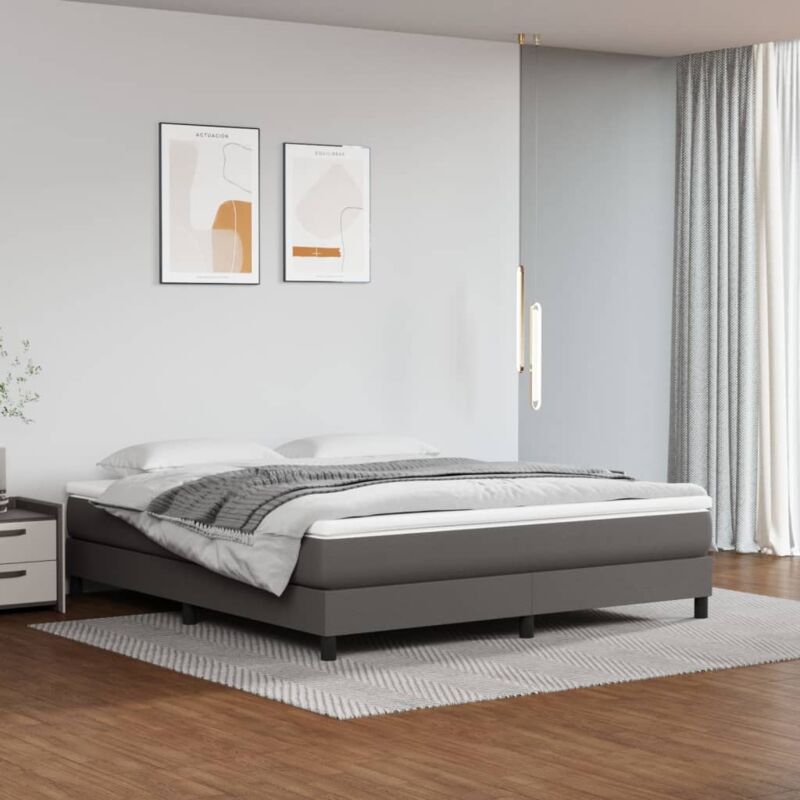 foto del prodotto furniture limited giroletto grigio 160x200 cm in similpelle