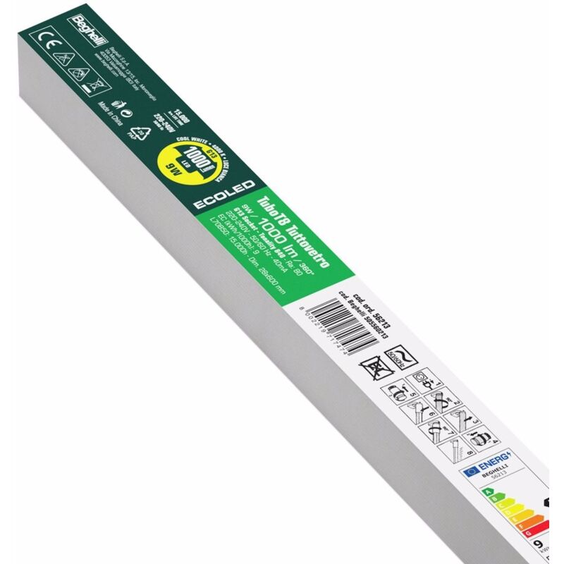 foto del prodotto tubo led t8 9w 600mm 4000k