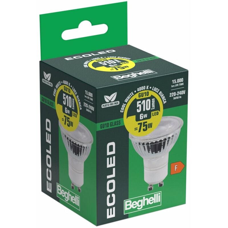 foto del prodotto faretto glass gu10 6w 30g 510lm 4000k