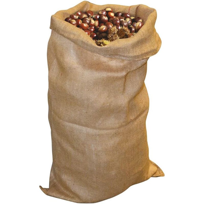 foto del prodotto sacchi juta sacco tela iuta neutro natale regali raccolta 70x122cm