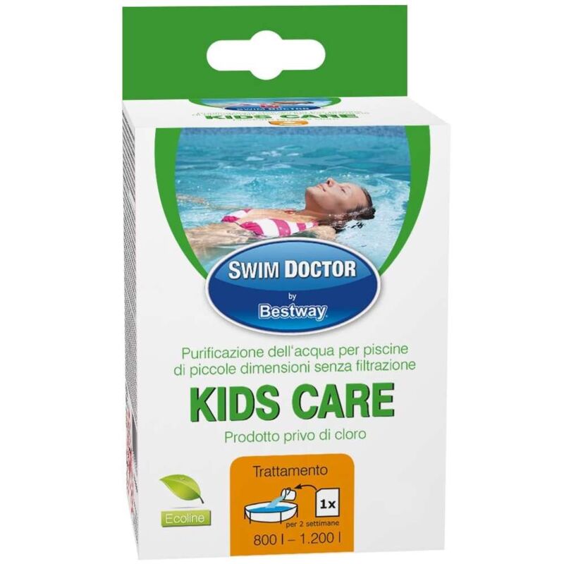 foto del prodotto bestway 59032 bustine kids care per piscina, prodotti privo di cloro per piscine senza filtrazione