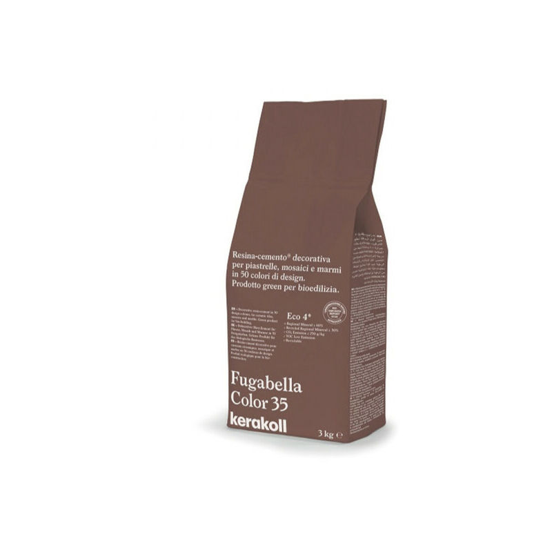foto del prodotto kerakoll fugabella color 35 fugante ibrido in resina cemento decorativo per la stuccatura di piastrelle mosaici e marmi 3 kg. 36935