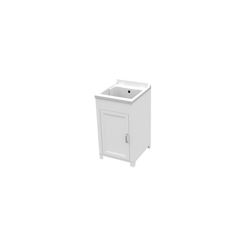 foto del prodotto kit lavatoio resina antiacido cm. 45x50 bianco