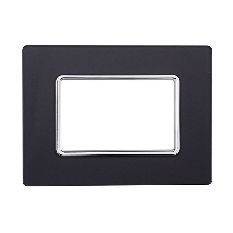 immagine 0 del prodotto placca compatibile bticino matix 3 moduli vetro colore grafite acciaio scuro