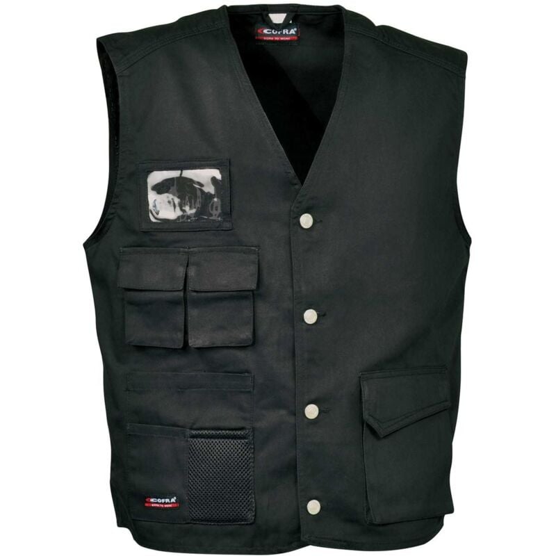 foto del prodotto cofra gilet da lavoro multi tasche nairobi nero nero l
