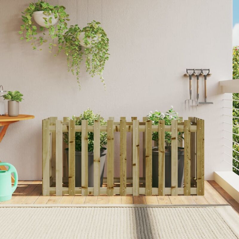 foto del prodotto vidaxl fioriera da giardino recinzione 150x50x70cm in pino impregnato