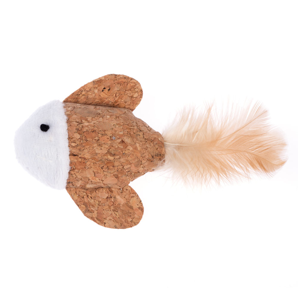 immagine 0 del prodotto gioco per gatti tiaki pesciolino di sughero con catnip 1 pz