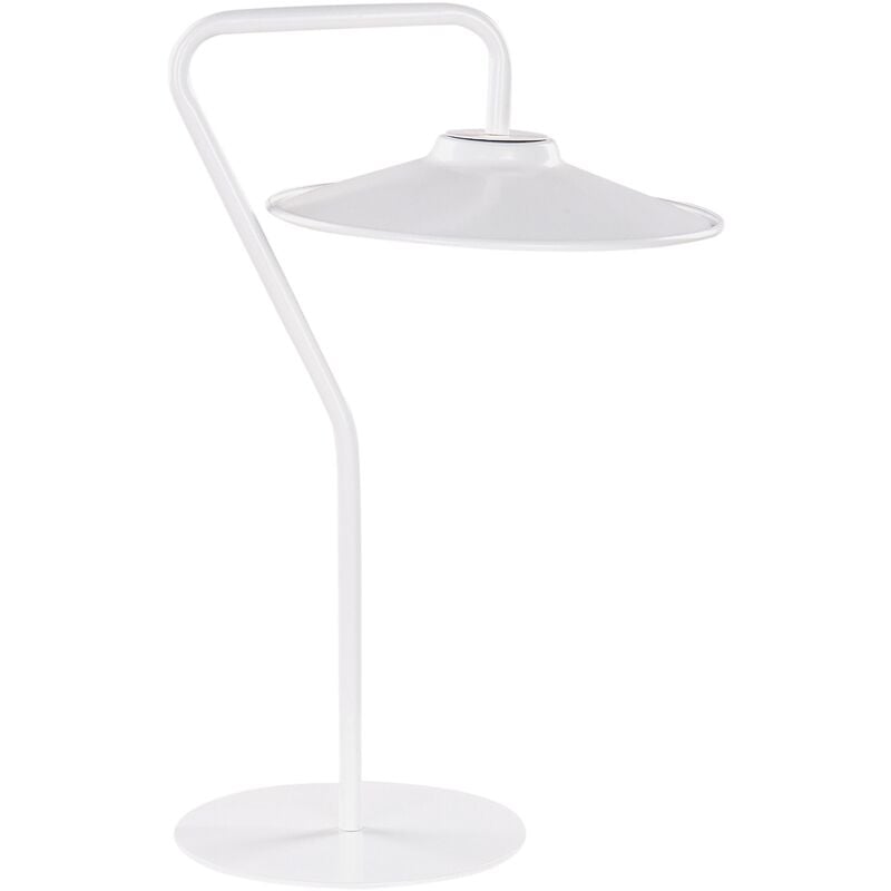 foto del prodotto beliani lampada da tavolo moderna a led luce calda ufficio studio soggiorno bianco 41 cm galetti