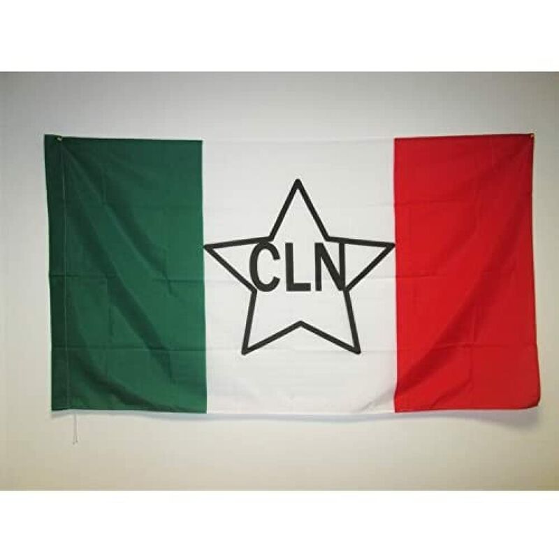foto del prodotto az flag bandiera italia comitato di liberazione nazionale 150x90cm bandiera cln italiano 90 x 150 cm foro per asta