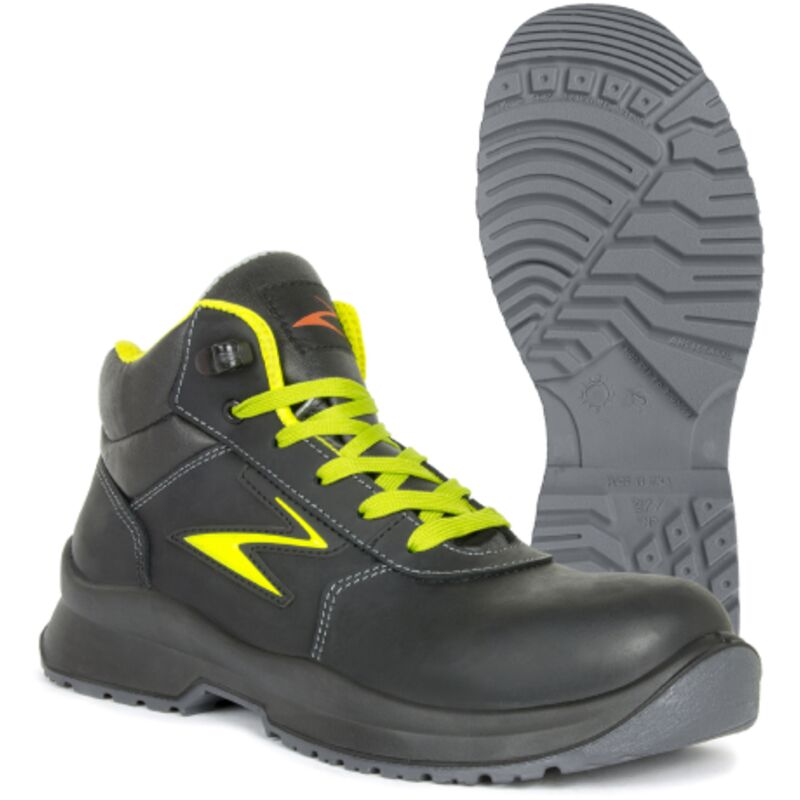 foto del prodotto jackson s3 scarpe da lavoro alte invernali antinfortunistiche n.45 in pelle nera giallo fluo metal free made in italy nero giallo 45 pezzol