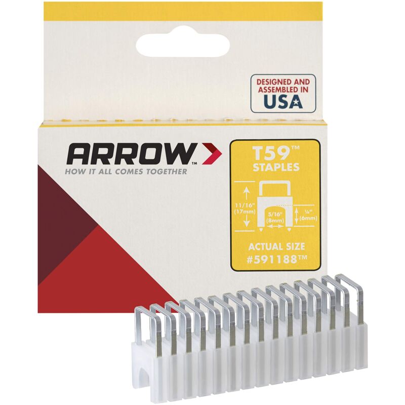 foto del prodotto arrow 591188 isolato staples 300 6x8mm clear