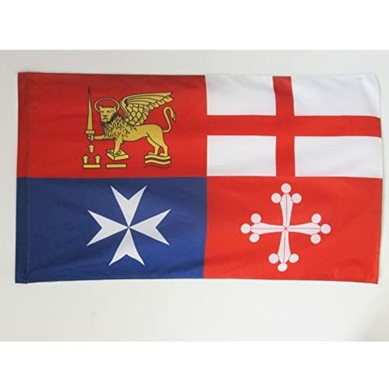 foto del prodotto az flag bandiera italia quattro repubbliche marinare 90x60cm bandiera italiana 60 x 90 cm foro per asta