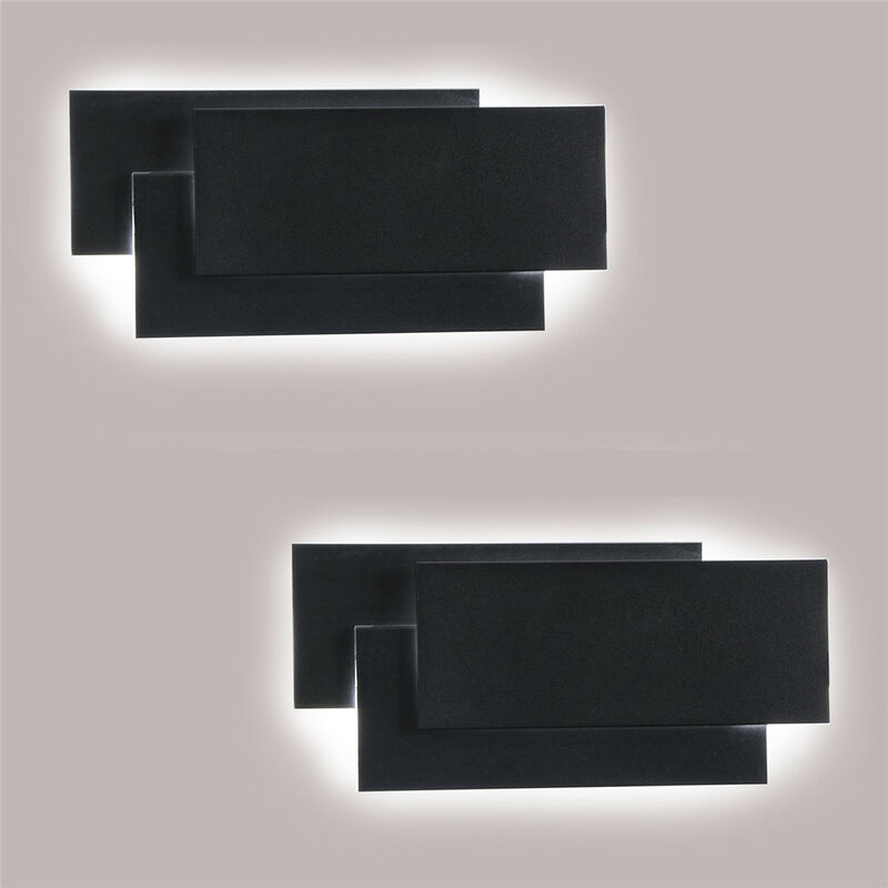foto del prodotto axhup nero applique da parete interni led, 24w moderna applique da parete ip44 illuminazione decorazione per soggiorno camera da letto sala da