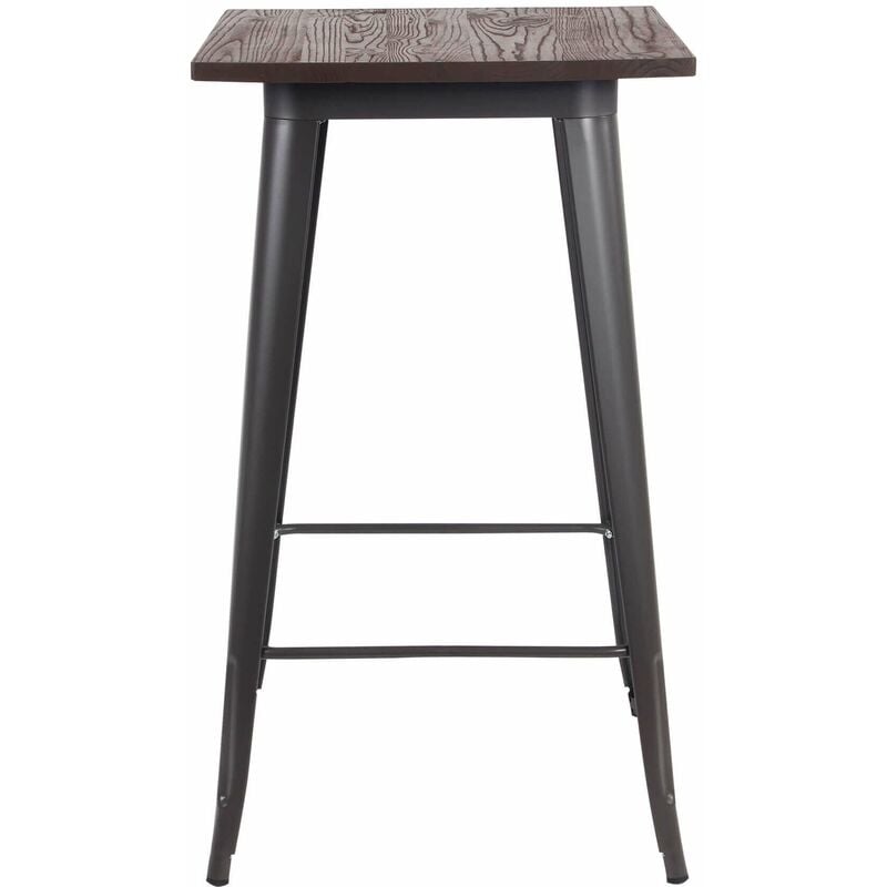 foto del prodotto tavolino alto quadrato 60x60 cm con piano in legno woody