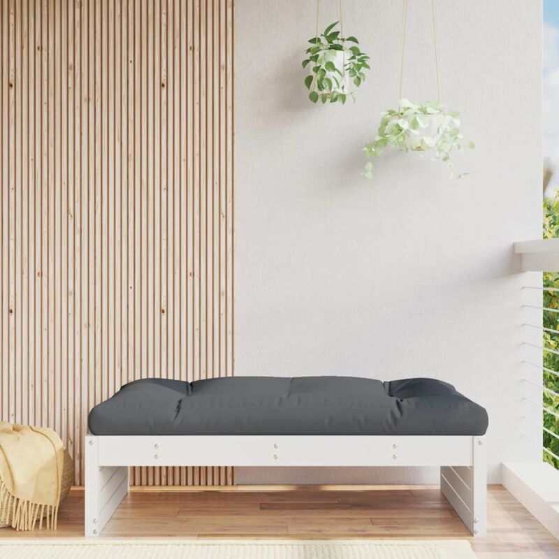 foto del prodotto poggiapiedi da giardino 120x80 cm legno massello di pino bianco vidaxl