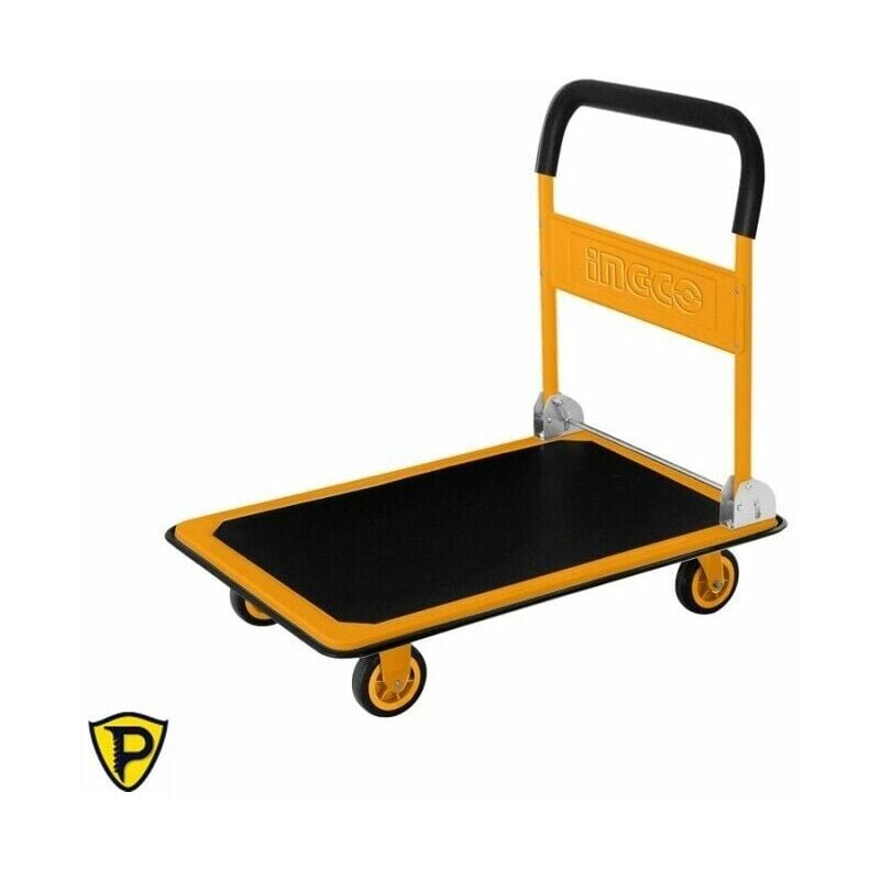 foto del prodotto carrello portapacchi ingco carrellino richiudibile 4 ruote da 300 kg. portatutto