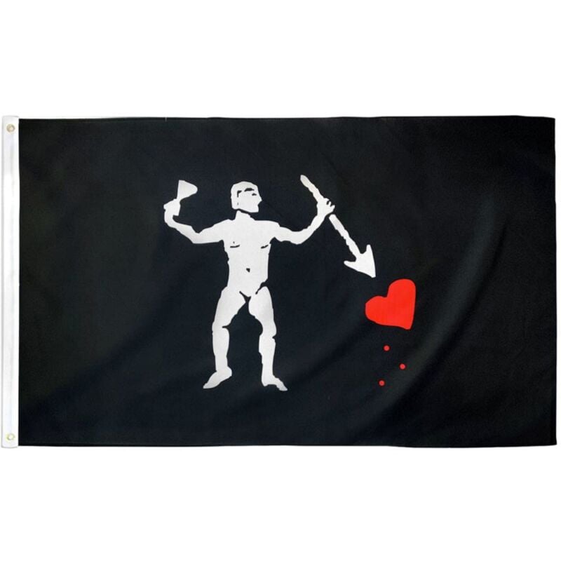 foto del prodotto az flag bandiera pirata edward teach 150x90cm bandiera dei pirati teschio 90 x 150 cm